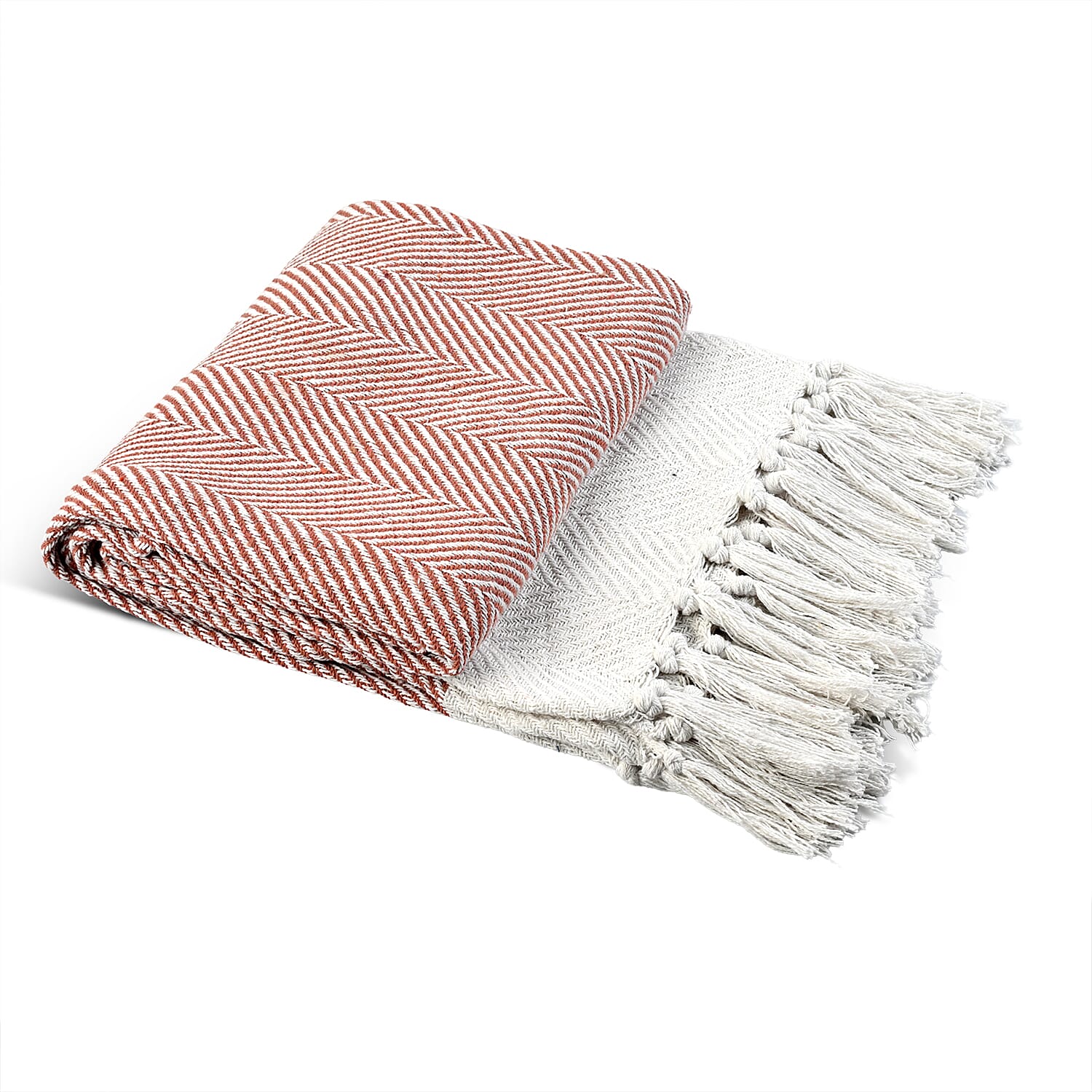 LIVMORE Cotton Patterned Throw Blanket