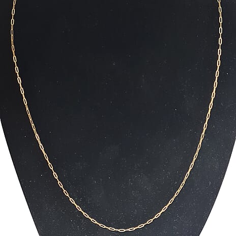 Mega Deal- 9K Yellow Gold Paperclip Necklace (Size - 20) with Spring Ring Clasp