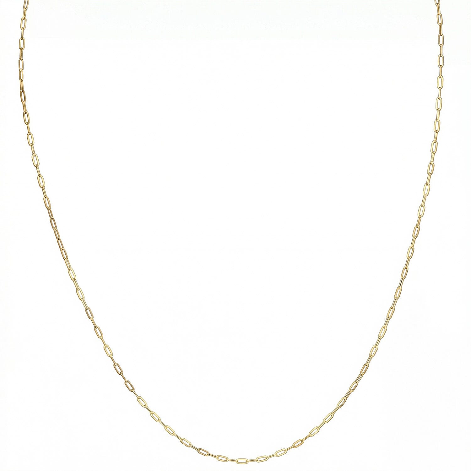 Mega Deal- 9K Yellow Gold Paperclip (Size - 22) with Spring Ring Clasp