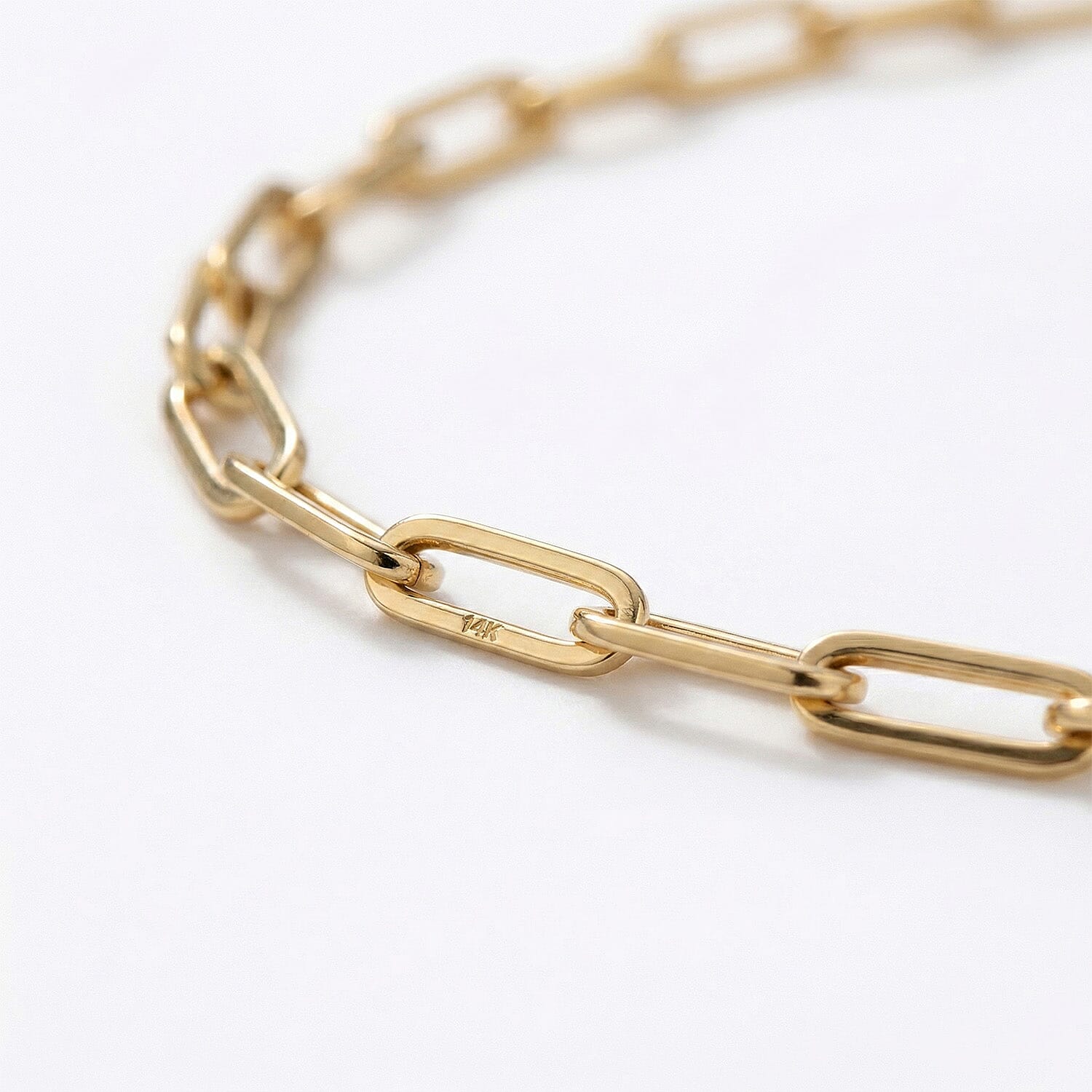 Mega Deal- 9K Yellow Gold Paperclip (Size - 22) with Spring Ring Clasp