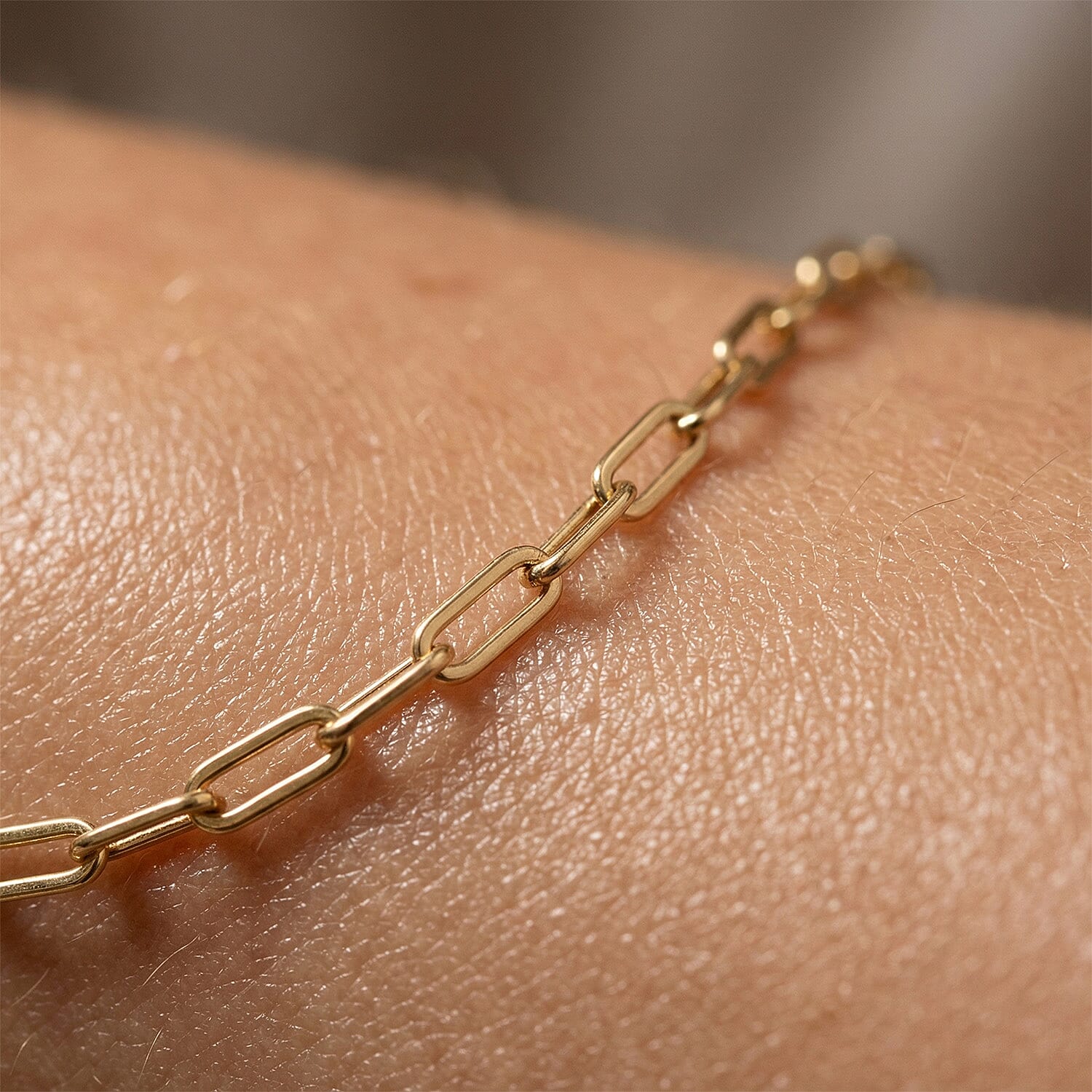 Mega Deal- 9K Yellow Gold Paperclip (Size - 22) with Spring Ring Clasp