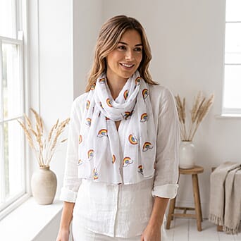https://tjcuk.sirv.com/Products/85/1/8519195/Rainbow-Print-Scarf-Size-70-x-180-Cm-White_8519195_1.jpg?w=342&h=342