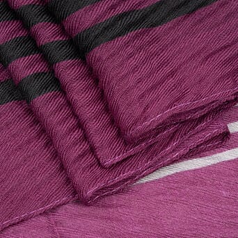 https://tjcuk.sirv.com/Products/85/1/8519203/Large-Diagonal-Stripe-Crinkle-Frayed-Scarf-Size-90-x-180-Cm-Berry_8519203_2.jpg?w=342&h=342