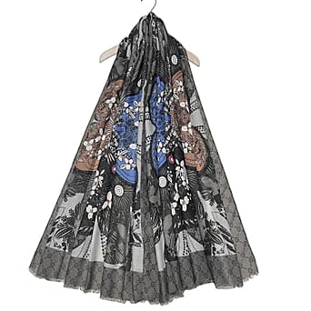 https://tjcuk.sirv.com/Products/85/1/8519210/Floral-Printed-Shamrock-Frayed-Scarf-Black-Blue_8519210.jpg?w=342&h=342