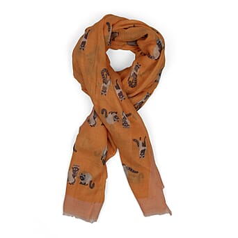 https://tjcuk.sirv.com/Products/85/1/8519243/Raccoon-Print-Frayed-Scarf-Size-70-x-180-Cm-Orange_8519243.jpg?w=342&h=342