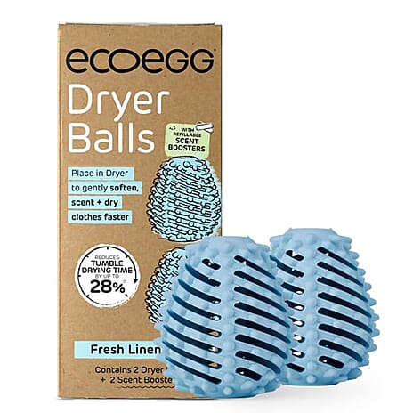 Pack of 2 - Ecoegg Dryer Balls Fresh Linen - Blue
