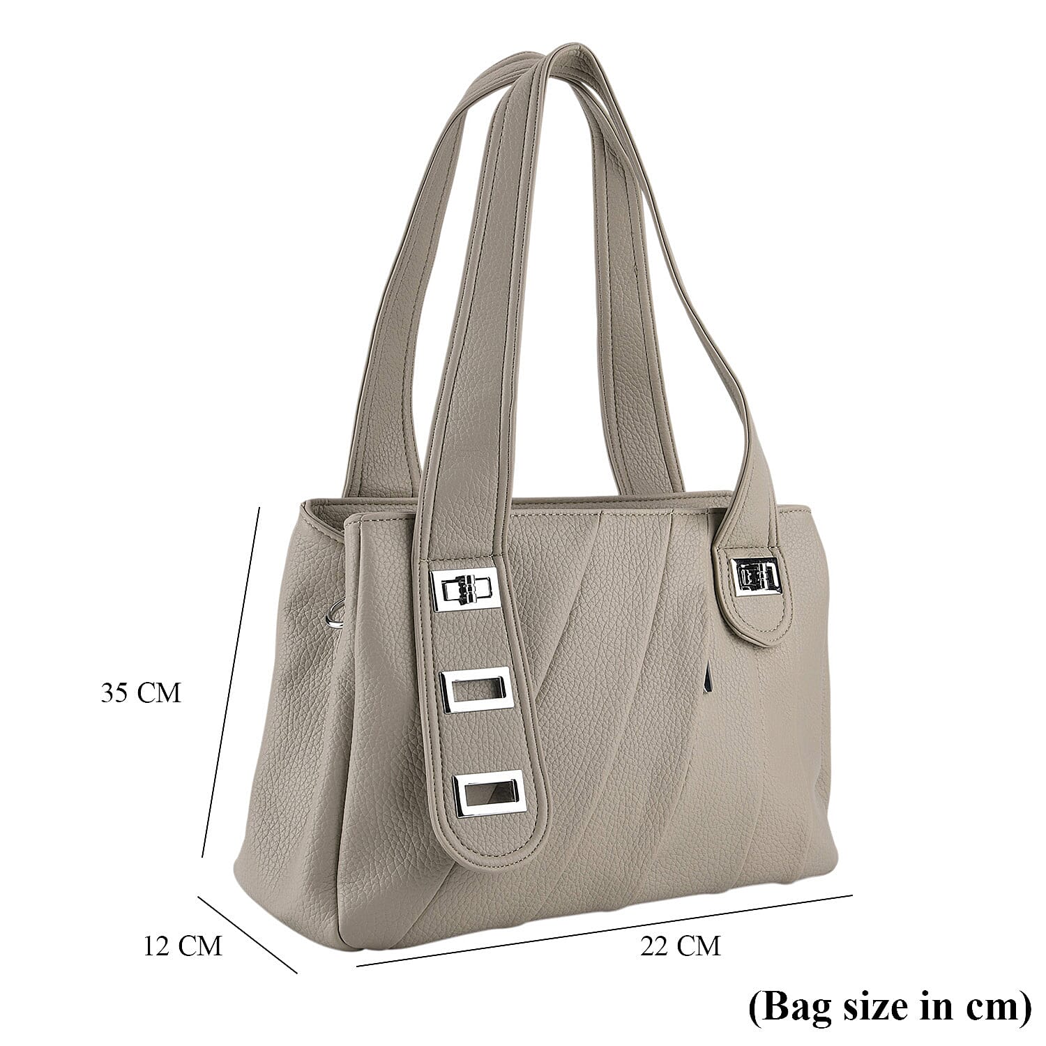 Designer Inspired - Dual-Handle Convertible Crossbody & Shoulder Handbag - Light Green