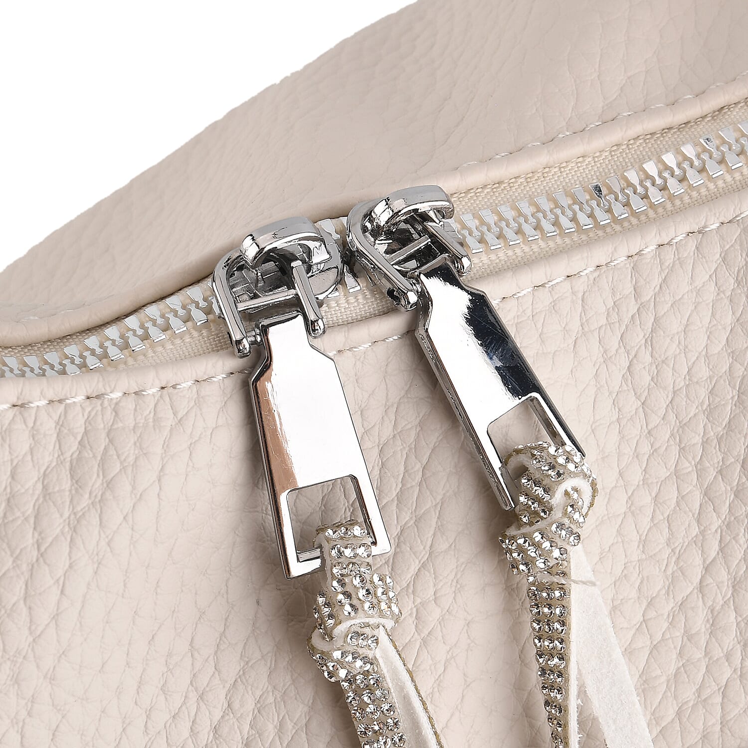 Designer Inspired Womens Multi-Pocket Crossbody Hobo Bag - White