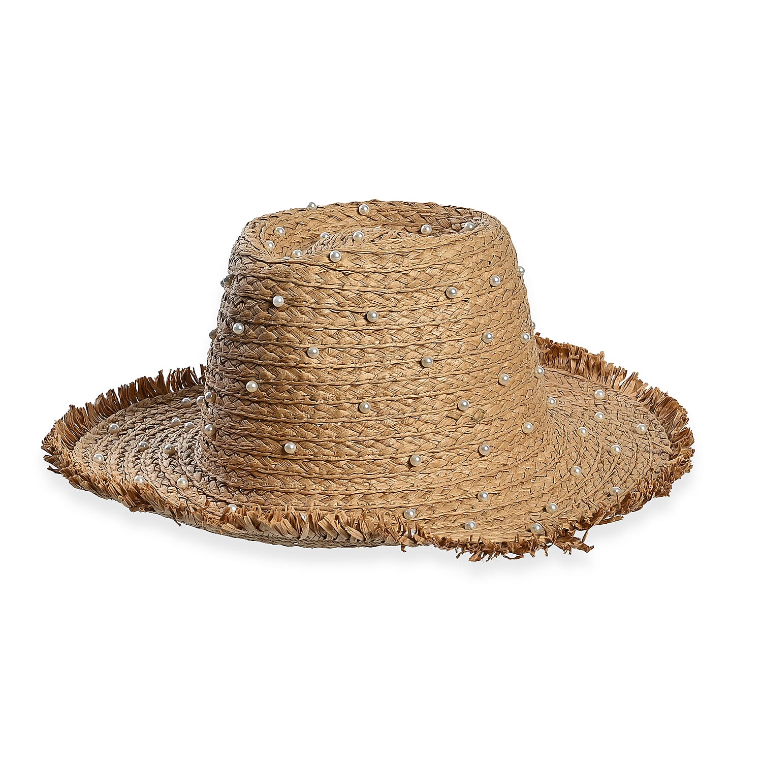 Paper Patterned Hat, Cap and Earmuff (Size 58x1 cm) - Khaki