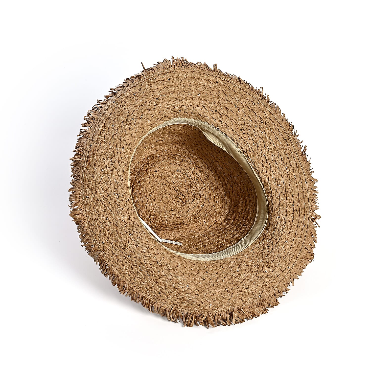Paper Patterned Hat, Cap and Earmuff (Size 58x1 cm) - Khaki