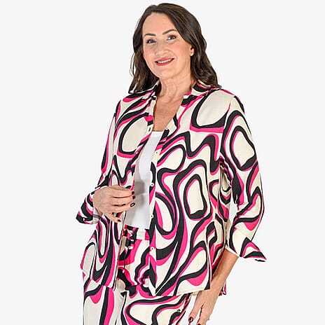 Anamor Printed Shirt (Size M-L) - Pink