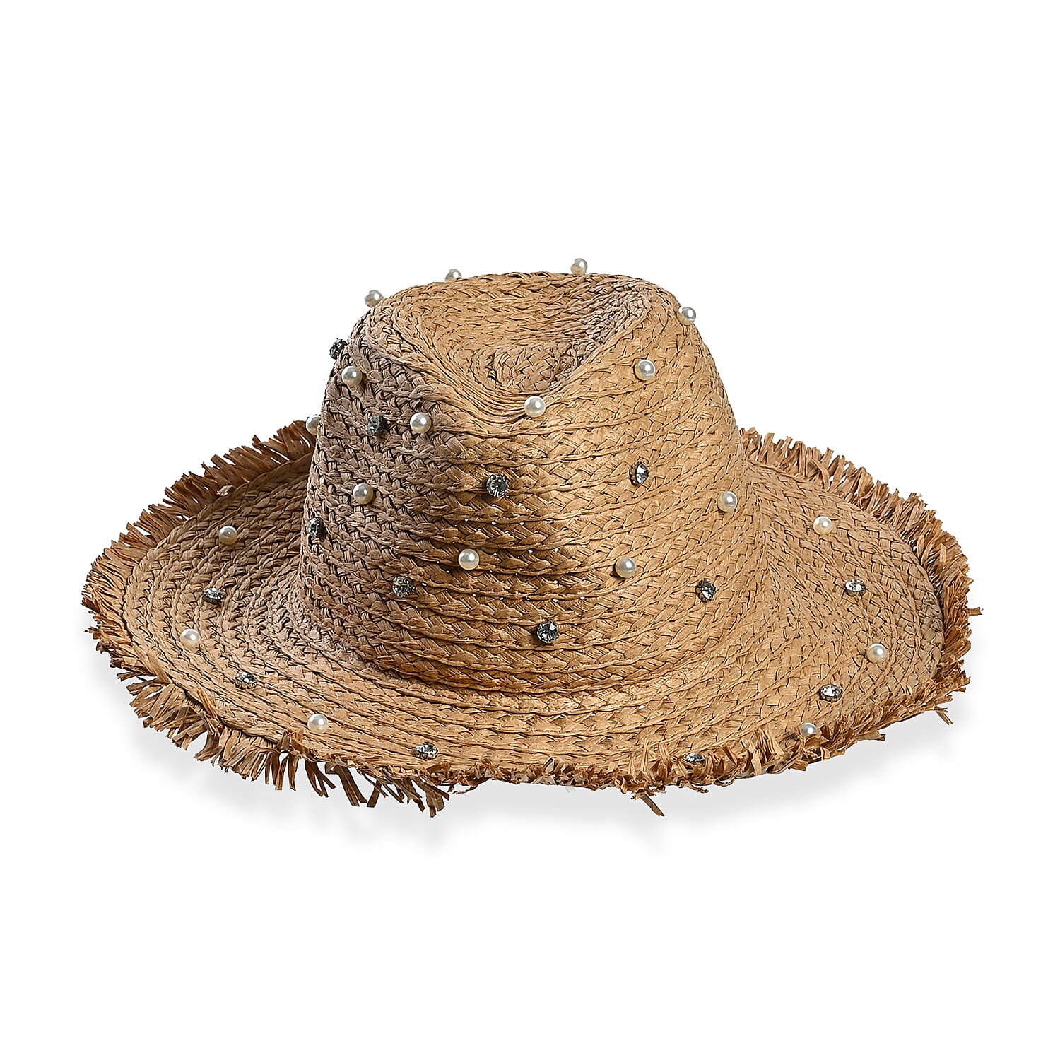 Paper Patterned Hat, Cap and Earmuff (Size 58x1 cm) - Khaki