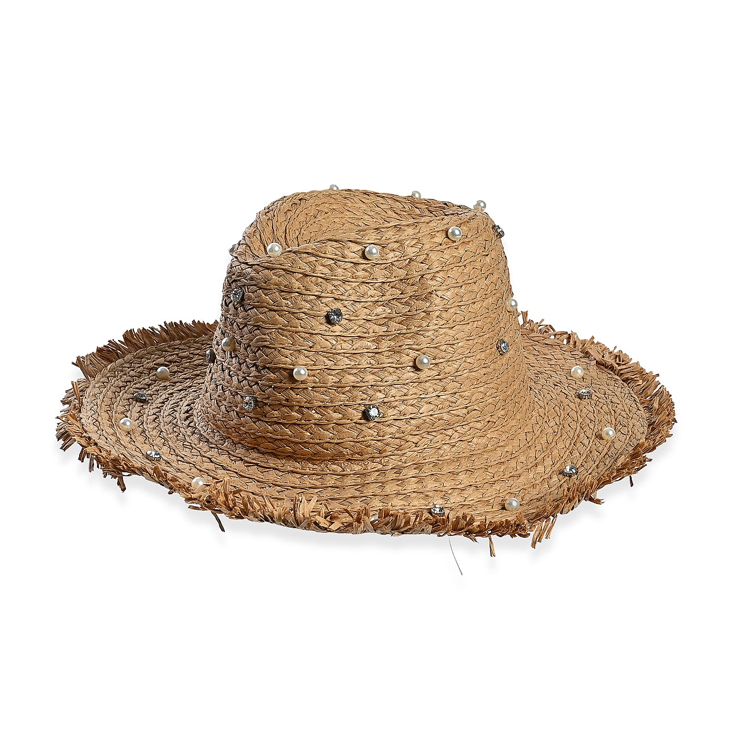 Paper Patterned Hat, Cap and Earmuff (Size 58x1 cm) - Khaki
