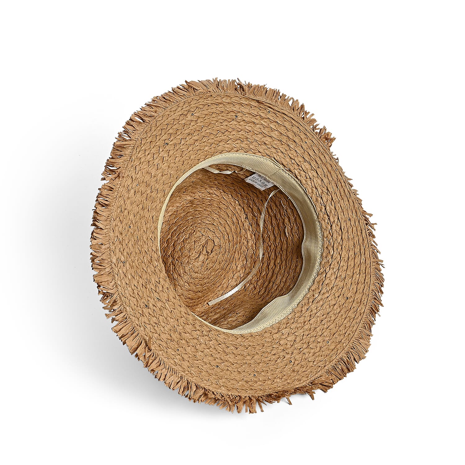 Paper Patterned Hat, Cap and Earmuff (Size 58x1 cm) - Khaki