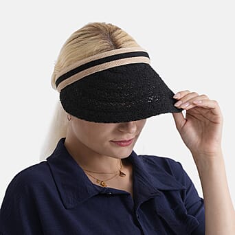 https://tjcuk.sirv.com/Products/85/1/8519855/Lifestyle-100-Paper-Floral-Texture-Straw-Hat-57-58cm-Black_8519855_3.jpg?w=342&h=342