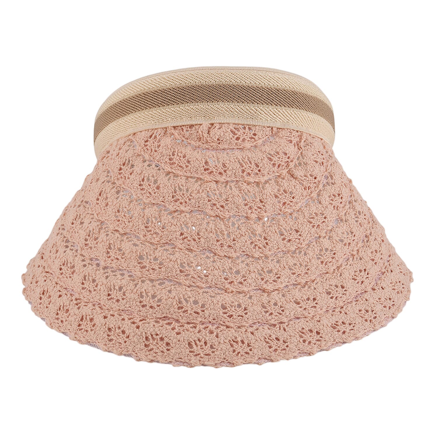 Lifestyle 100% Paper Floral Texture Straw Hat (57-58cm) - Pink
