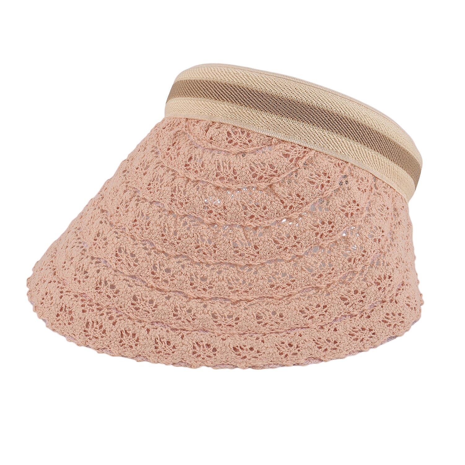 Lifestyle 100% Paper Floral Texture Straw Hat (57-58cm) - Pink