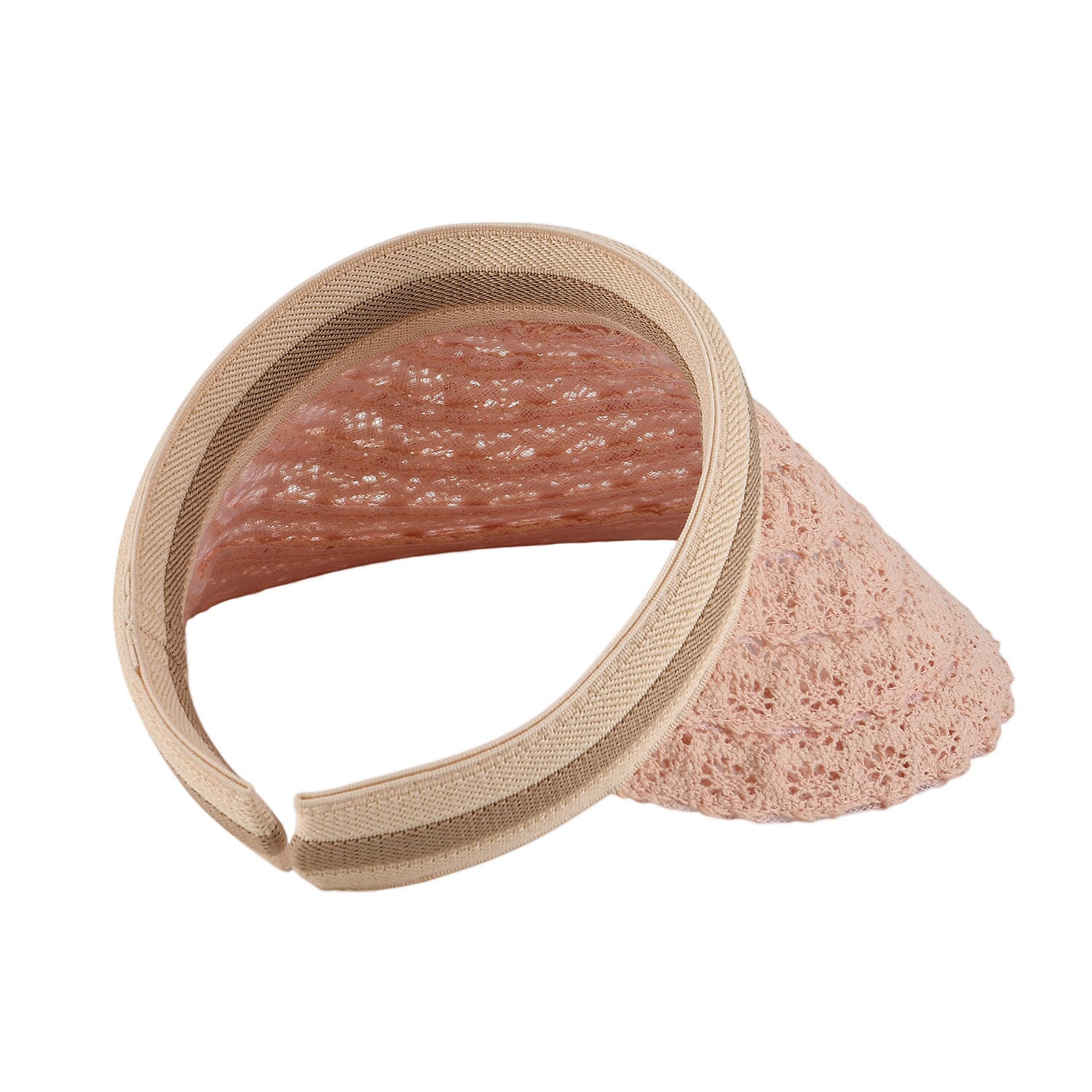 Lifestyle 100% Paper Floral Texture Straw Hat (57-58cm) - Pink