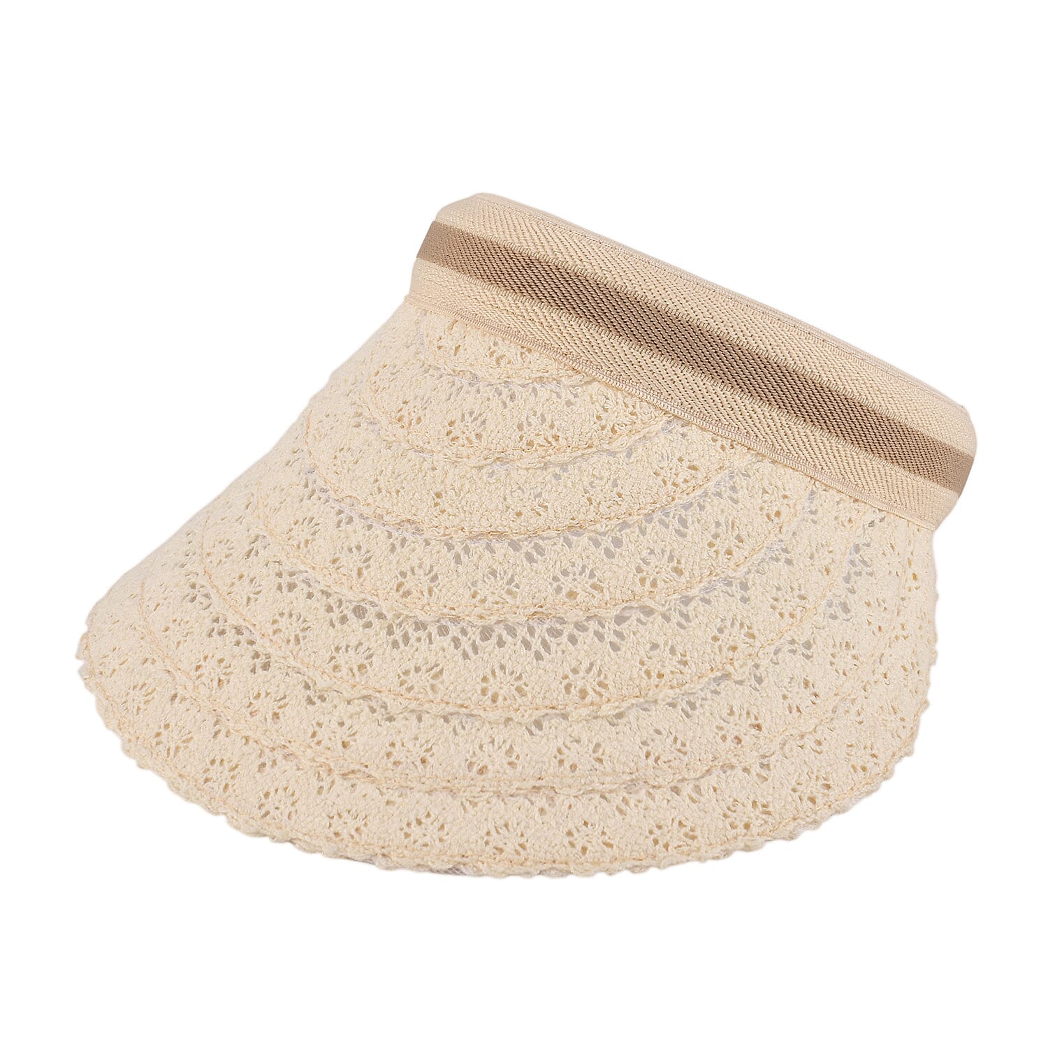 Lifestyle 100% Paper Floral Texture Straw Hat (57-58cm) - Off White