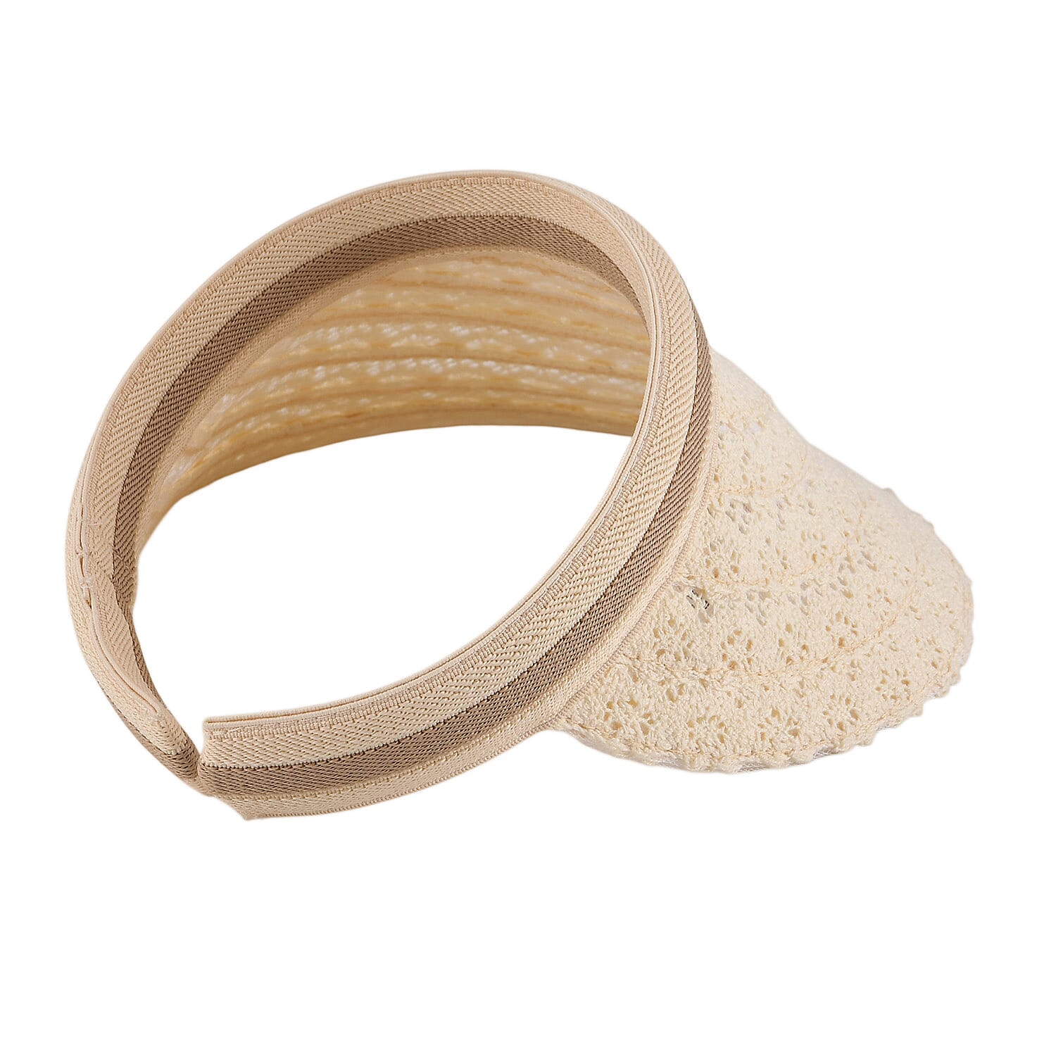 Lifestyle 100% Paper Floral Texture Straw Hat (57-58cm) - Off White