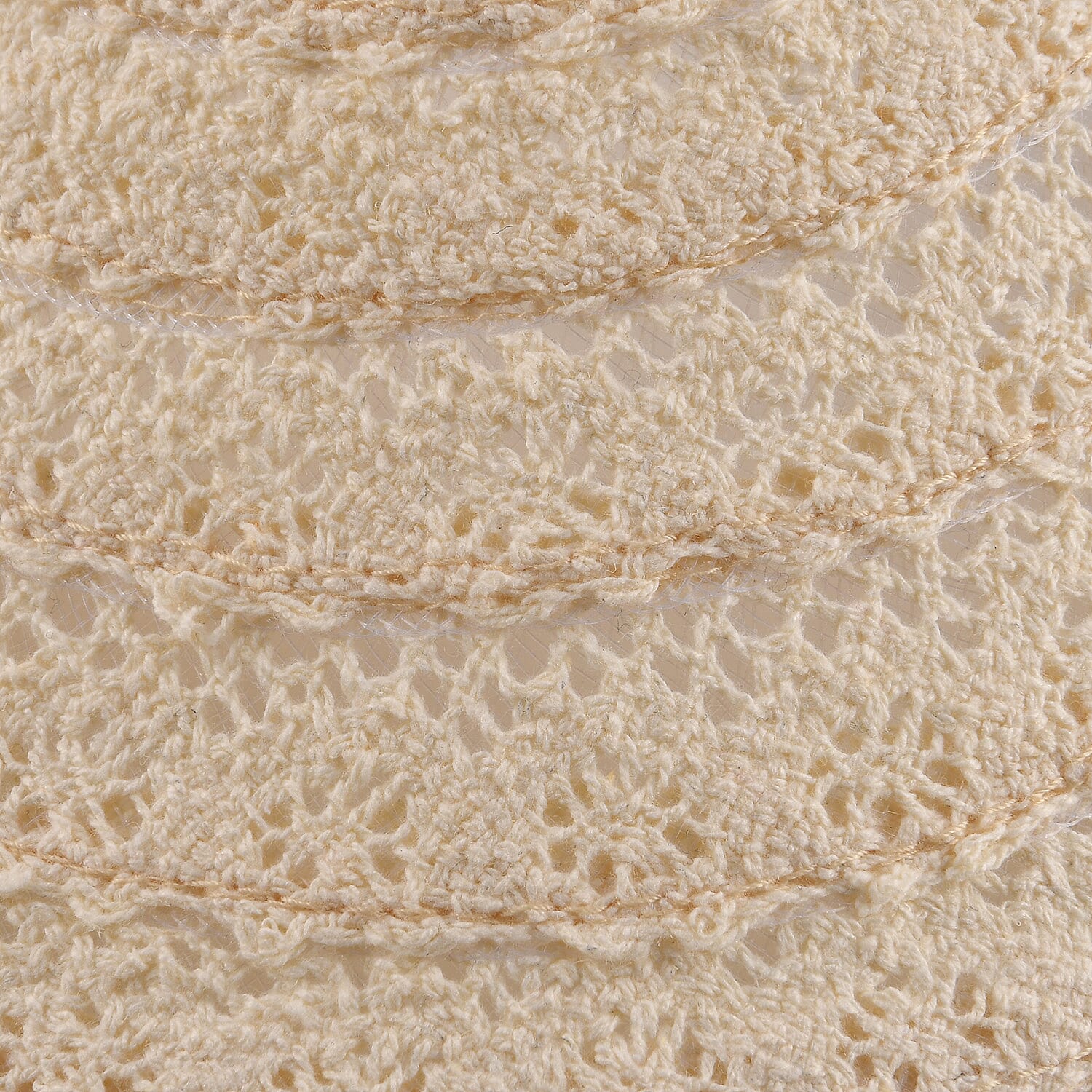 Lifestyle 100% Paper Floral Texture Straw Hat (57-58cm) - Off White