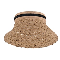 Lifestyle 100% Paper Floral Texture Straw Hat (57-58cm) - Pink