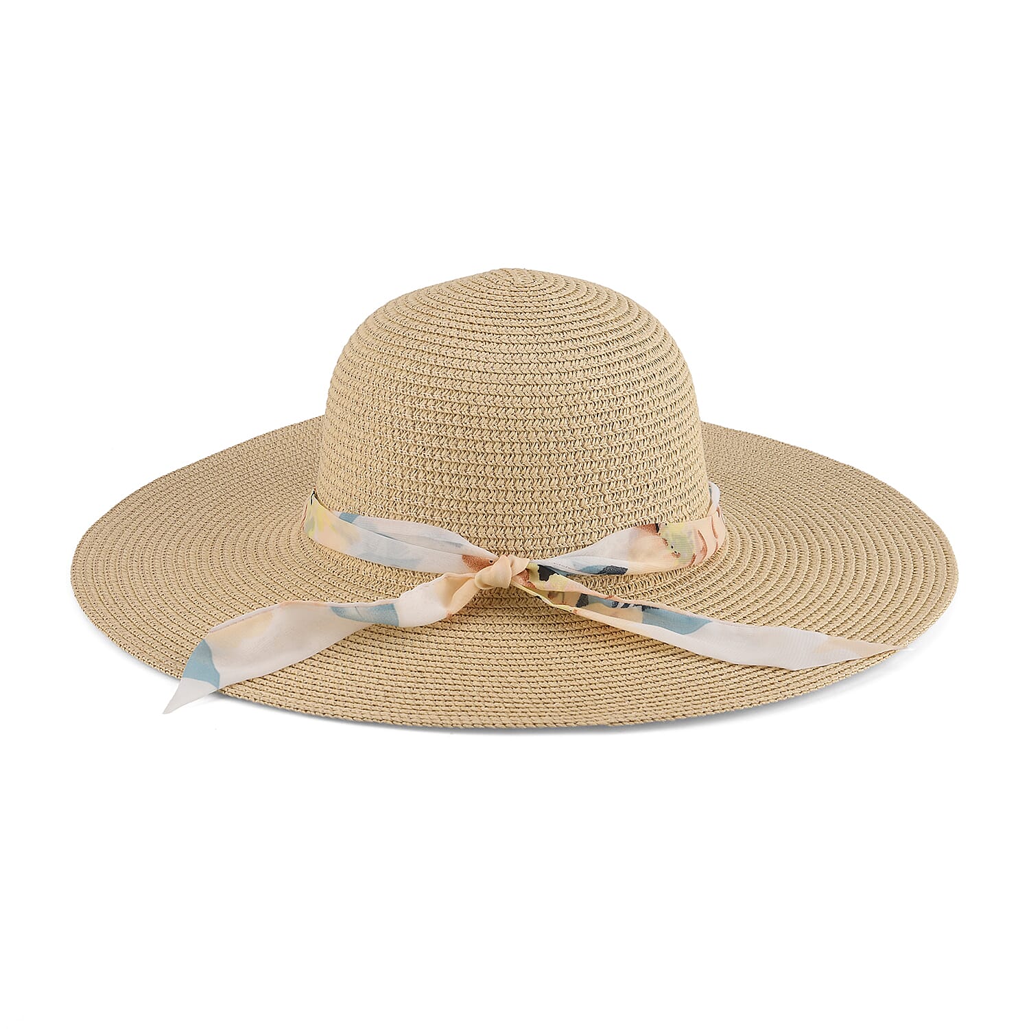Paper Patterned Hat, Cap and Earmuff (Size 58x1 cm) - Beige