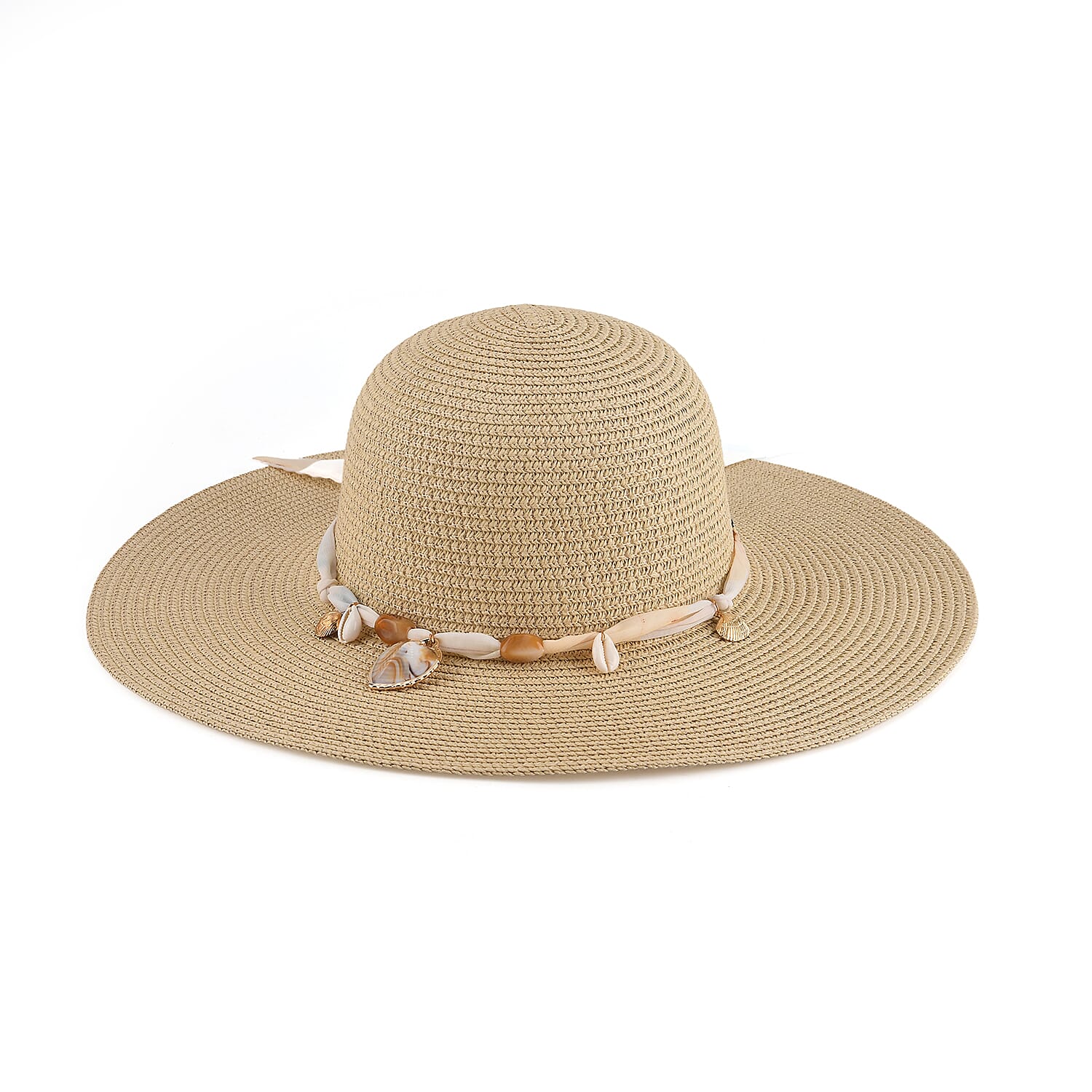 Paper Patterned Hat, Cap and Earmuff (Size 58x1 cm) - Beige