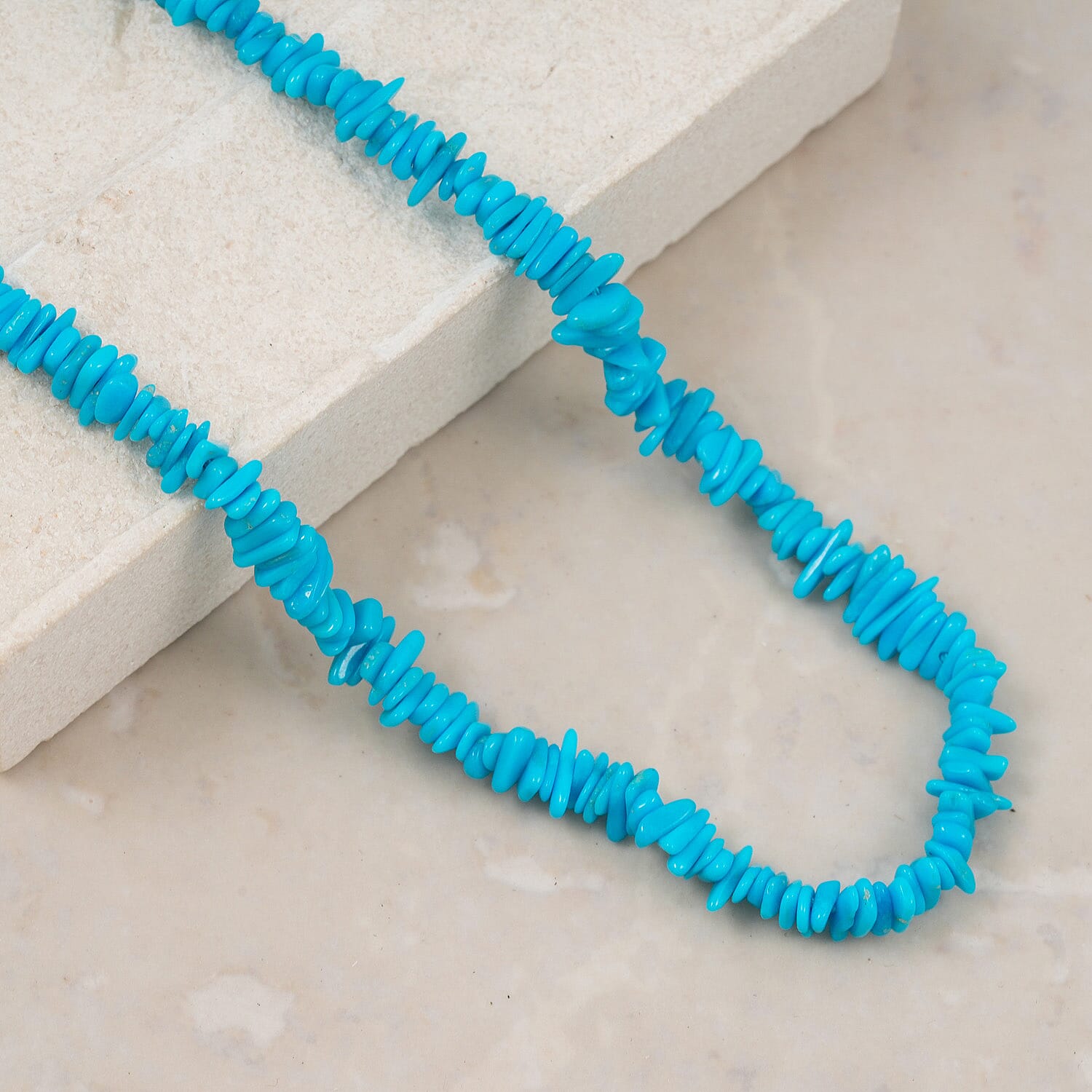 Sleeping Beauty Turquoise Necklace (Size - 18) 13.50 Ct.