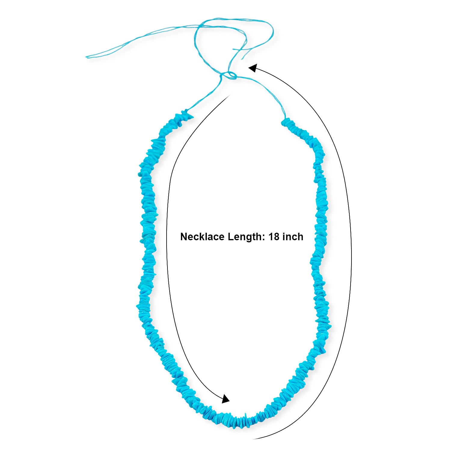 Sleeping Beauty Turquoise Necklace (Size - 18) 13.50 Ct.