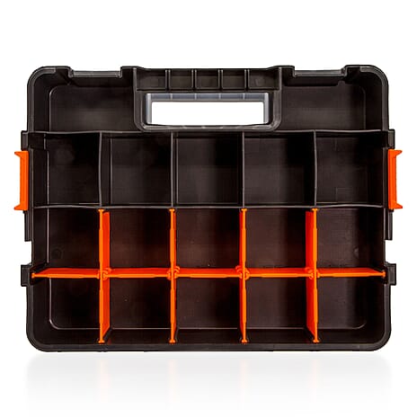2Pc 17 Compartment Stackable Organiser with Detachable Dividers 335 x 260mm