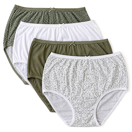 TJC Special Cotton Underwear (Size - 12-14) - Sage White