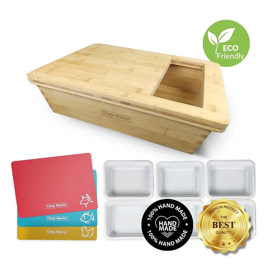 Chop Master Complete Chopping Board System with Chopping Mats - Trays