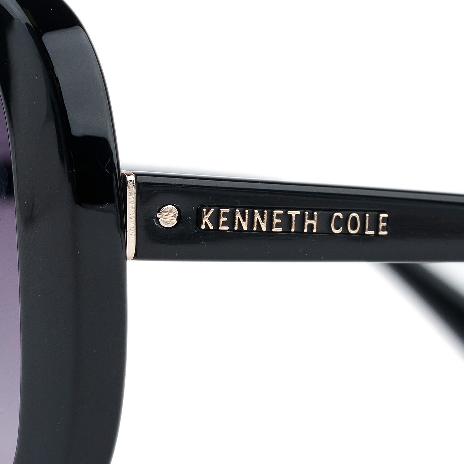 Shiny Black Fashion Sunglasses - Gradient Smoke Lenses