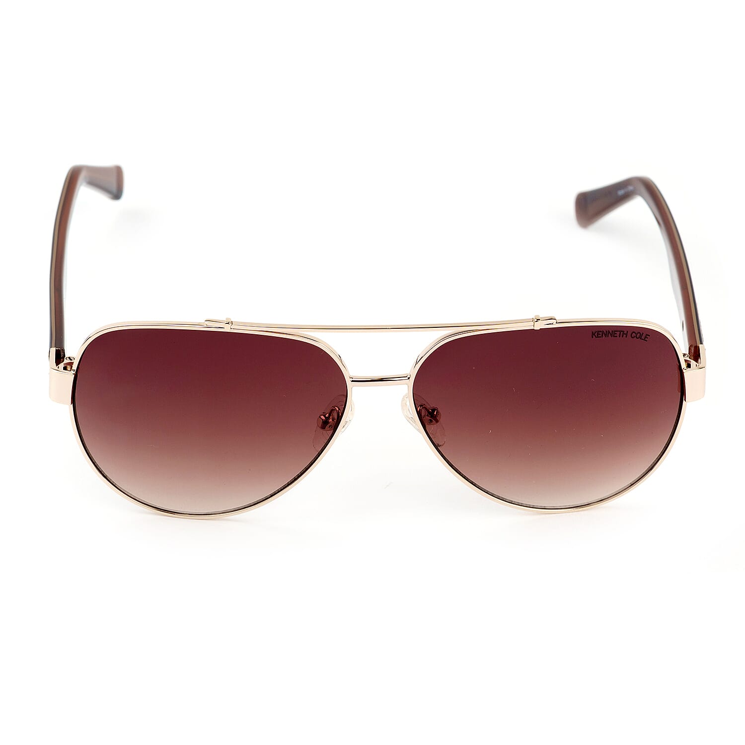 Gold Lightweight Sunglasses - Gradient Brown Lenses