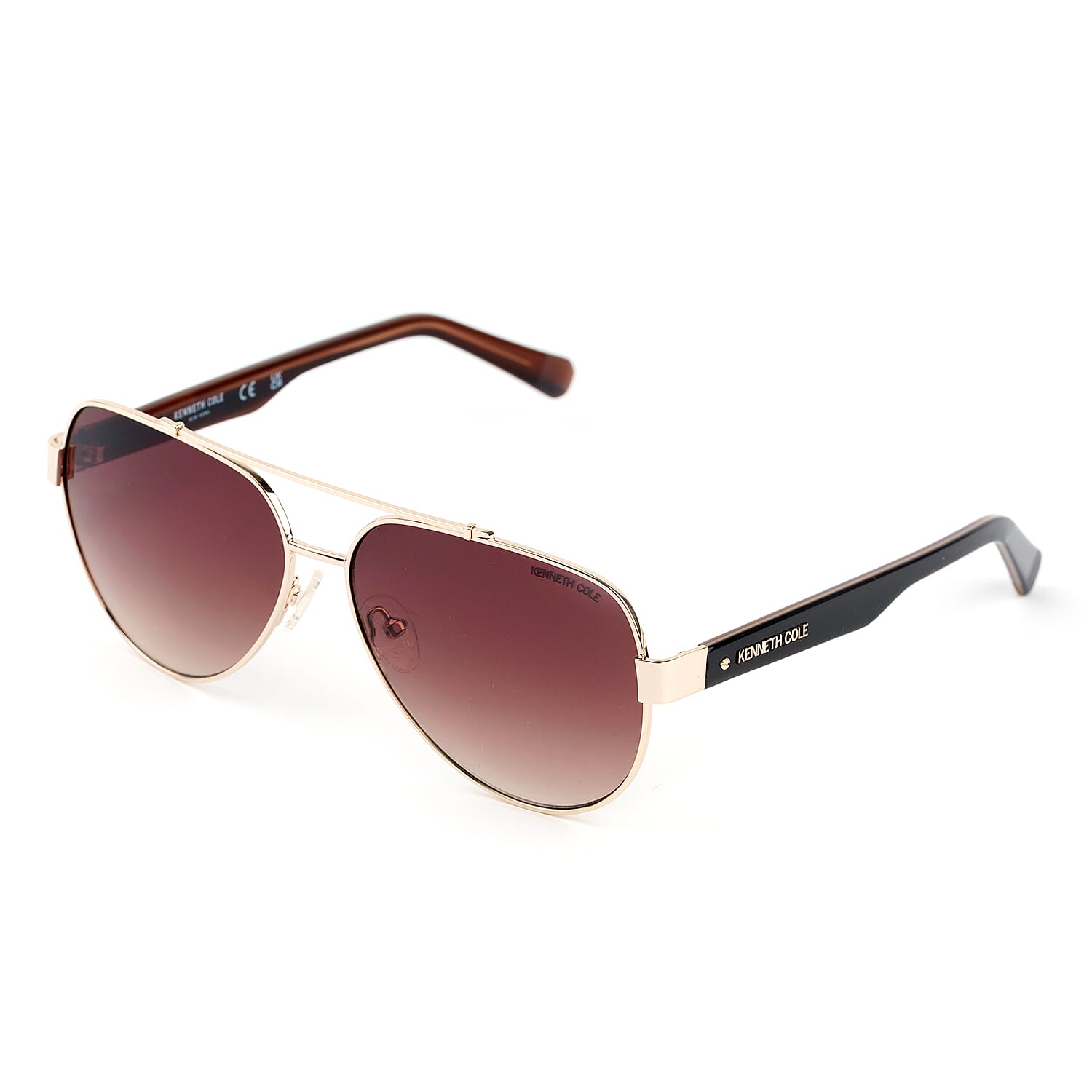 Gold Lightweight Sunglasses - Gradient Brown Lenses