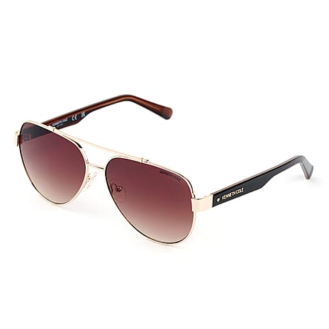 Kenneth Cole - Gold Lightweight Sunglasses - Gradient Brown Lenses
