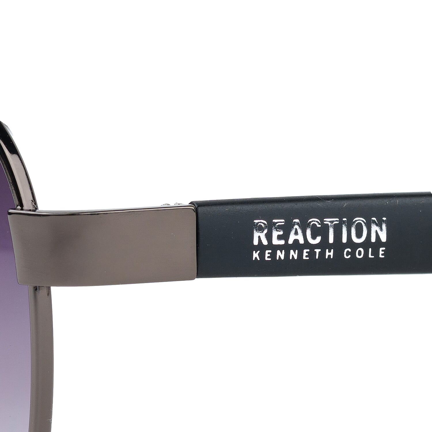 Kenneth Cole Reaction-Shiny Gunmetal Sunglasses - Gradient Smoke Lenses