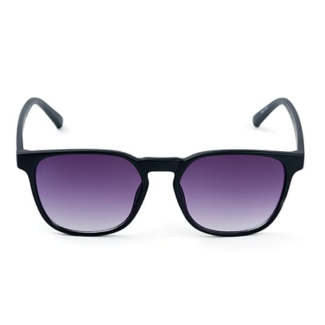 Kenneth Cole Reaction-Matte Black Modern Sunglasses with Gradient Smoke Lenses