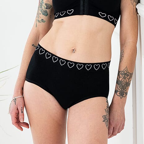 Cancer Research Uk SeamLess Comfort Smooth FuLL Brief (Size M) - Black