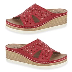 Emma Diamante Trim Ladies Wedge Sandals