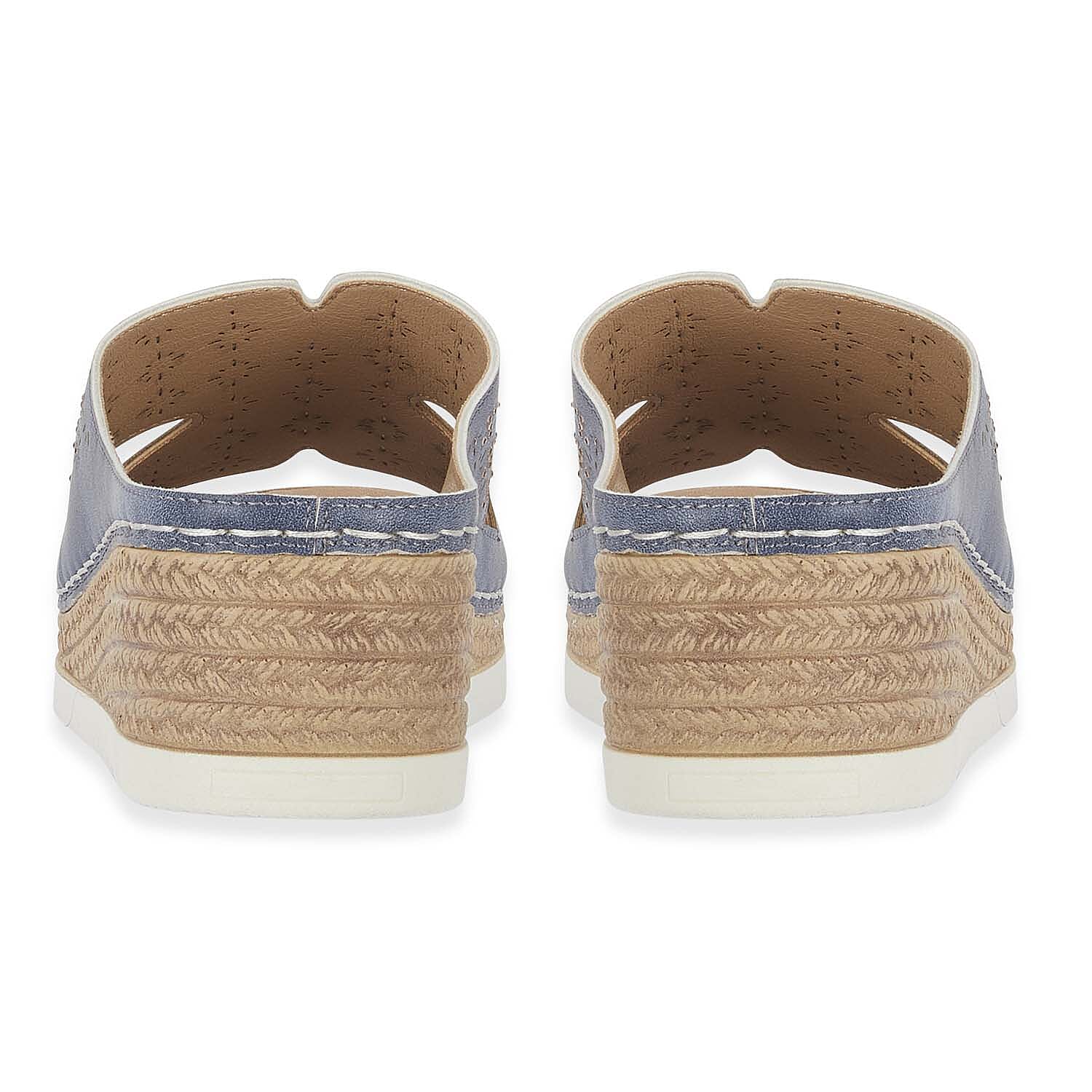 Emma Diamante Trim Ladies Wedge Sandals