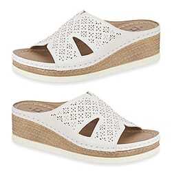 Emma Diamante Trim Ladies Wedge Sandals