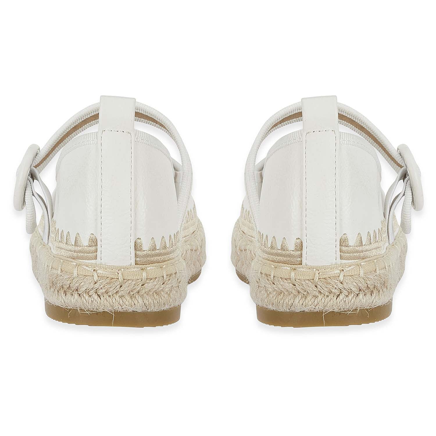 Mellow Ladies Espadrille Ballerina Shoes With Buckle Detail