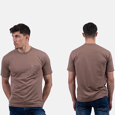 Charles Norton Chest Pocket T-Shirt (Size XL, Fit 20 to 22) - Stone