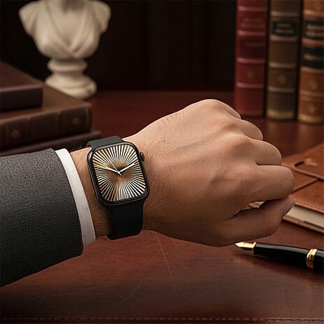 HW X PRO Smartwatch 2.01 inch TFT Display, IP67 Waterproof, Wireless Charging, Health Monitor, Bluetooth 5.2 and AI Features - Black