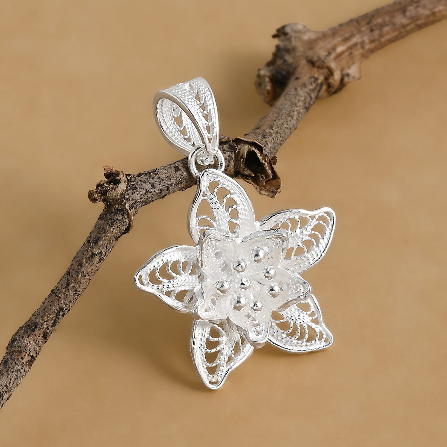 Royal Bali Collection - Sterling Silver Star Pendant