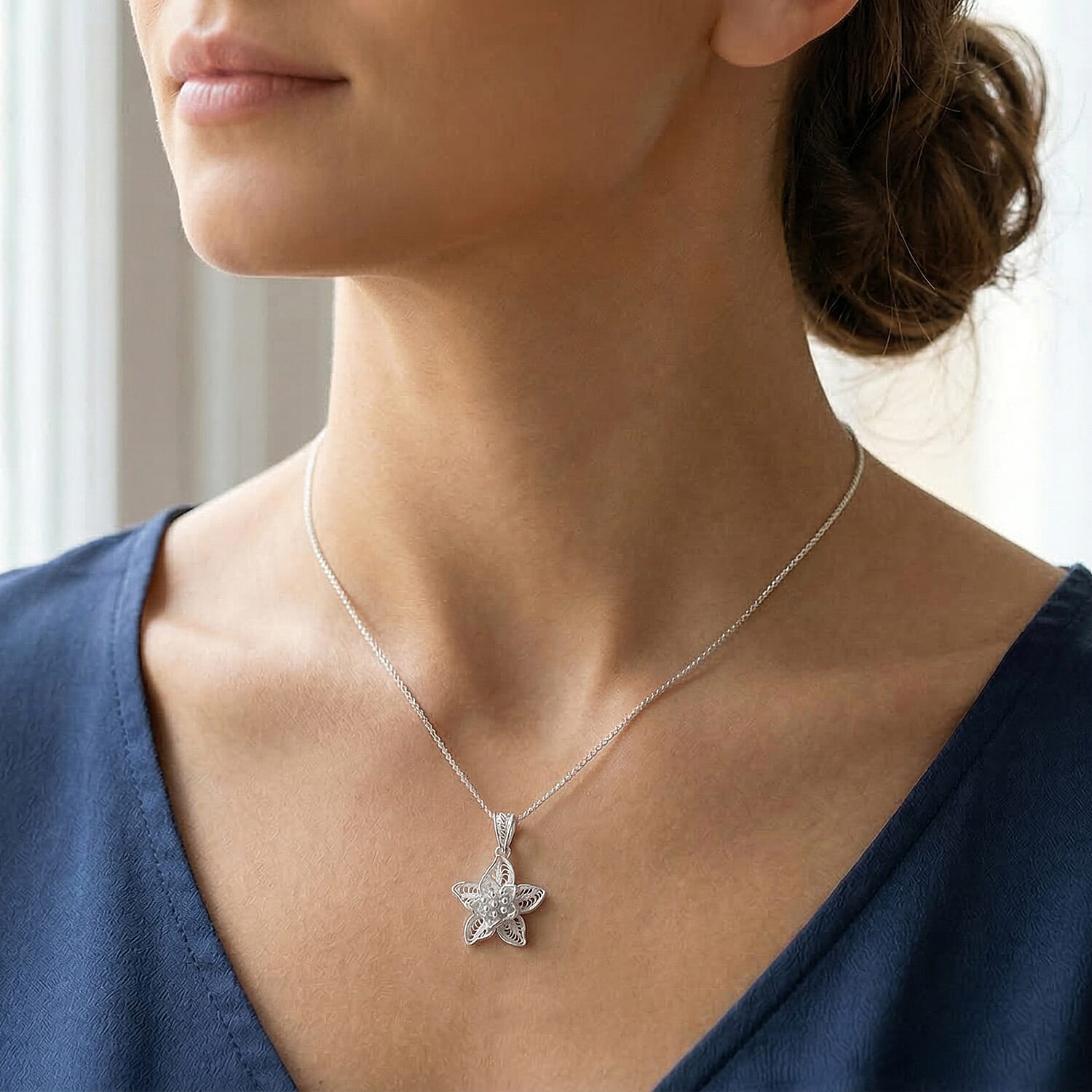 Royal Bali Collection - Sterling Silver Star Pendant