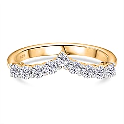 Moissanite Fancy Ring in Sterling Silver 0.468 Ct.