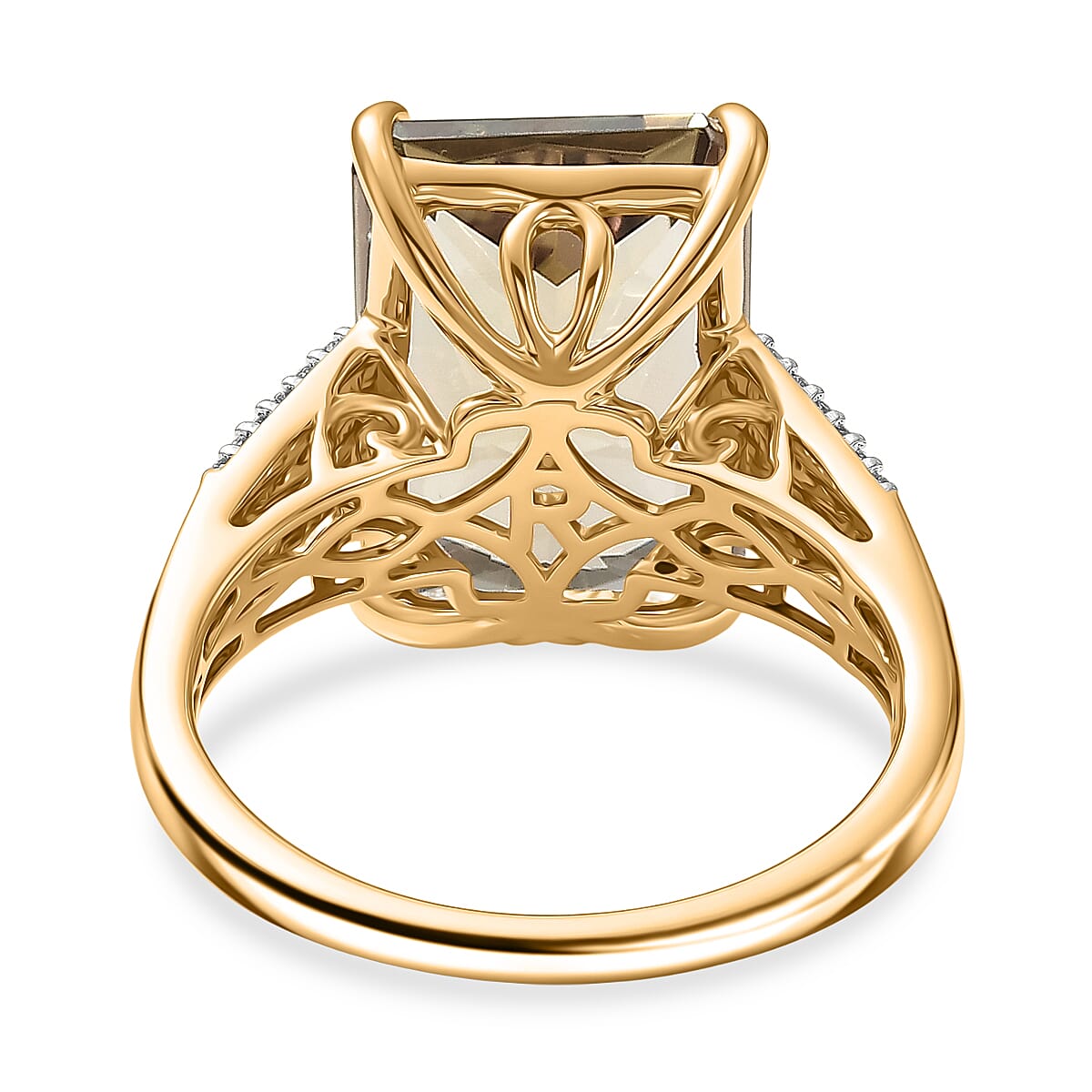 The Heirloom Collection - Rhapsody 18K Yellow Gold AAAA Natural Turkizite & VS-E-F Natural Diamond Ring 10.05 Ct